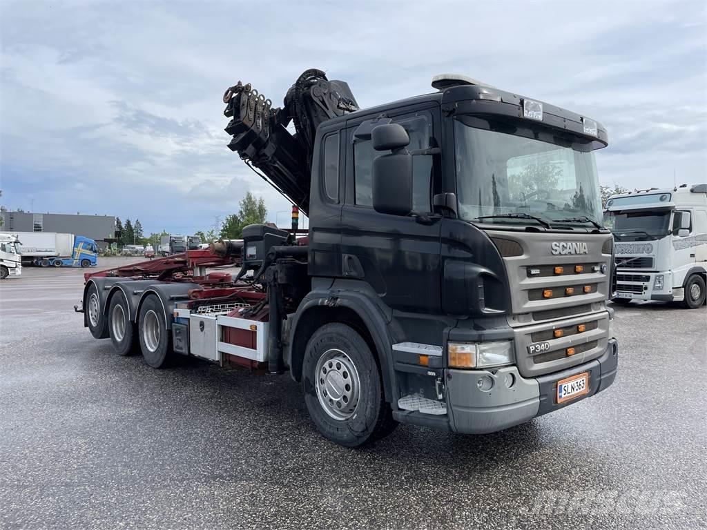 Scania P340 8x4 クレーントラック、ユニック車