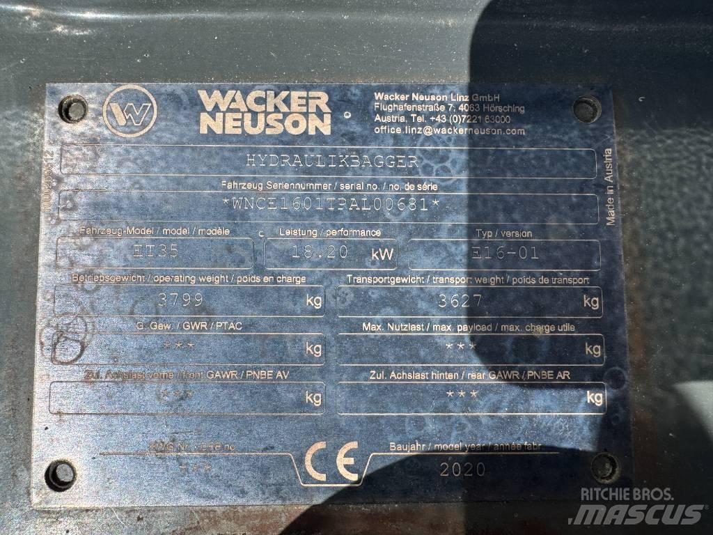 Wacker Neuson ET35 大型油圧ショベル12t以上（パワーショベル・ユンボ）