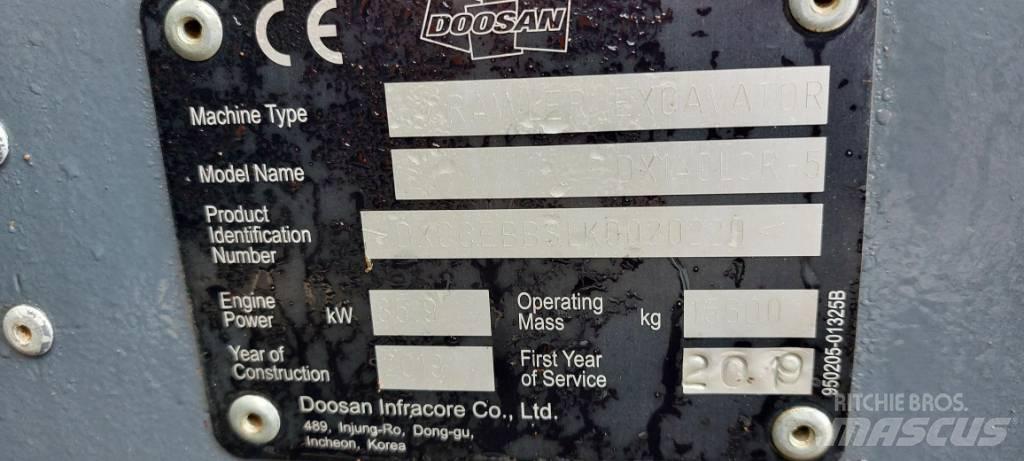 Doosan DX140LCR-5 大型油圧ショベル12t以上（パワーショベル・ユンボ）