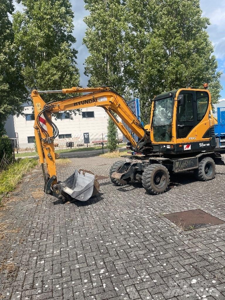Hyundai 55w9a ホイール式油圧ショベル（パワーショベル・ユンボ・バックホー）