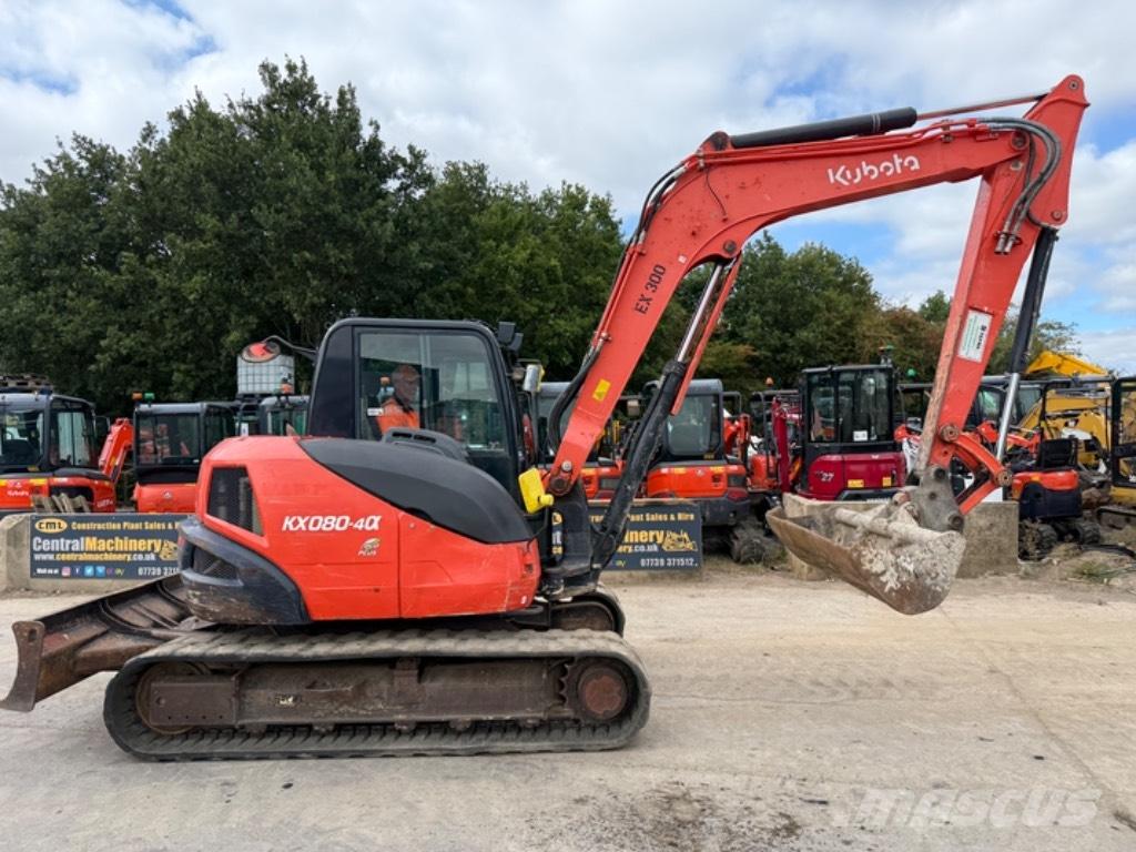 Kubota KX 080-4 中型油圧ショベル 7ｔ-12ｔ（ユンボ・パワーショベル・バックホー）