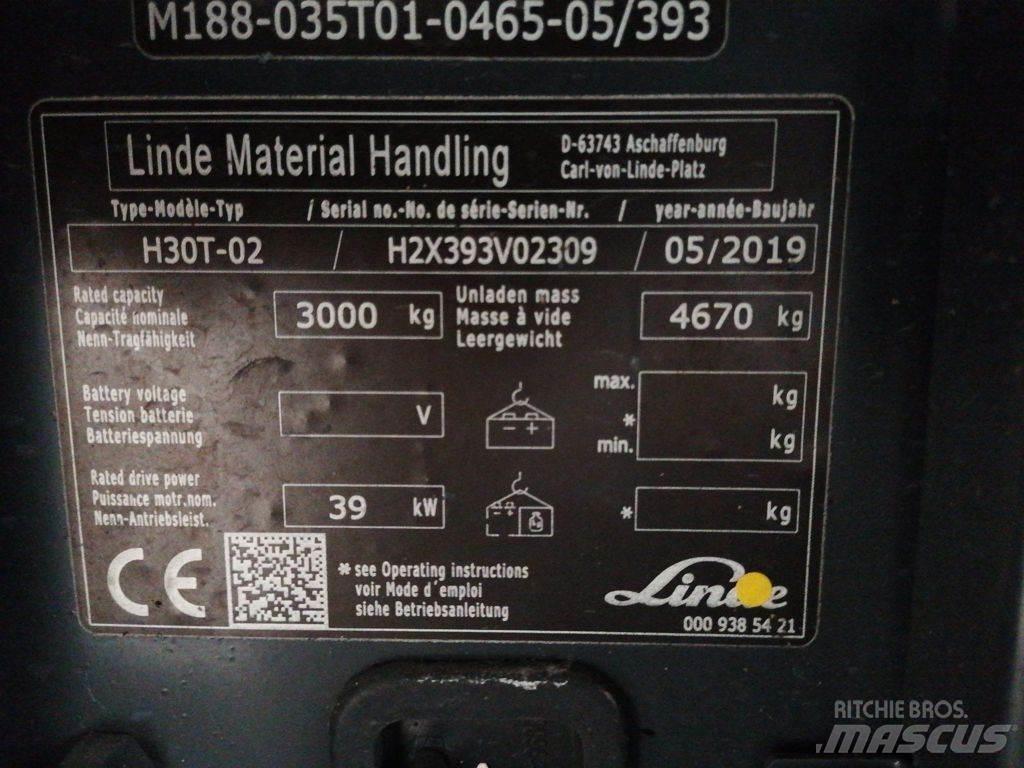 Linde H30T-02 LPGフォークリフト