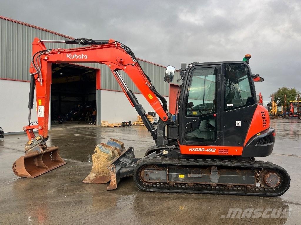 Kubota KX 080-4 中型油圧ショベル 7ｔ-12ｔ（ユンボ・パワーショベル・バックホー）