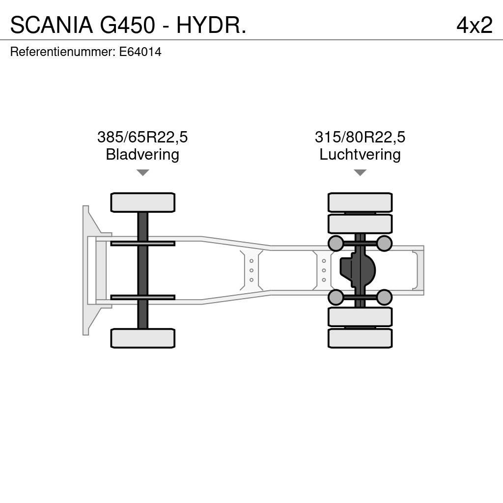 Scania G450 - HYDR. 中古トラクターヘッド | トレーラーヘッド