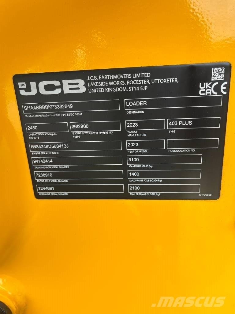 JCB 403 Agri Plus スキッドステアローダー