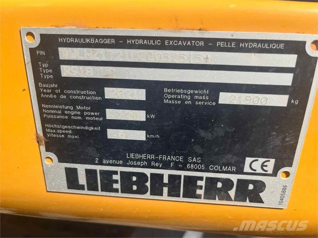 Liebherr R918 大型油圧ショベル12t以上（パワーショベル・ユンボ）