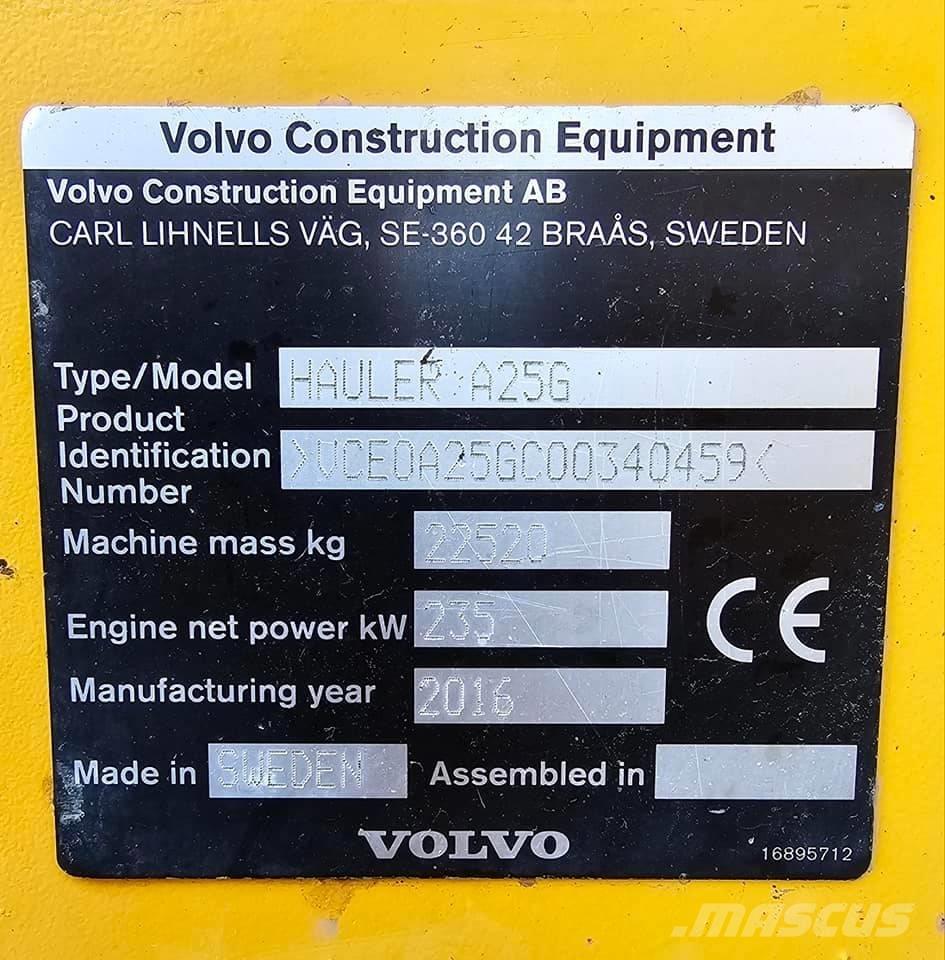 Volvo A 25 G アーティキュレート式ダンプトラック
