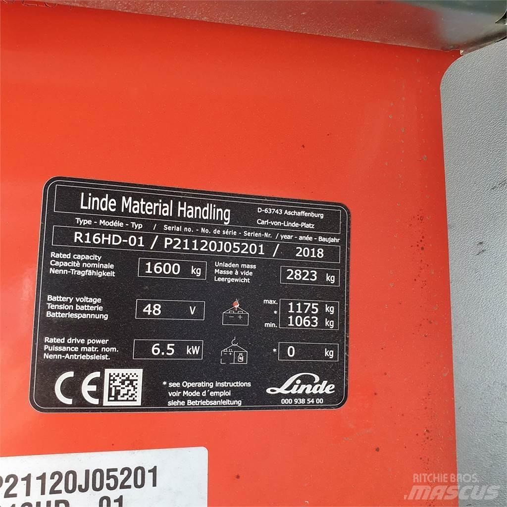 Linde R16HD リーチフォークリフト