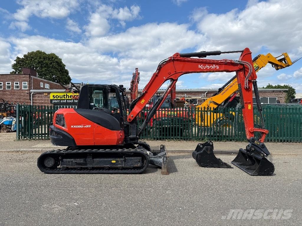 Kubota KX 080-4 中型油圧ショベル 7ｔ-12ｔ（ユンボ・パワーショベル・バックホー）