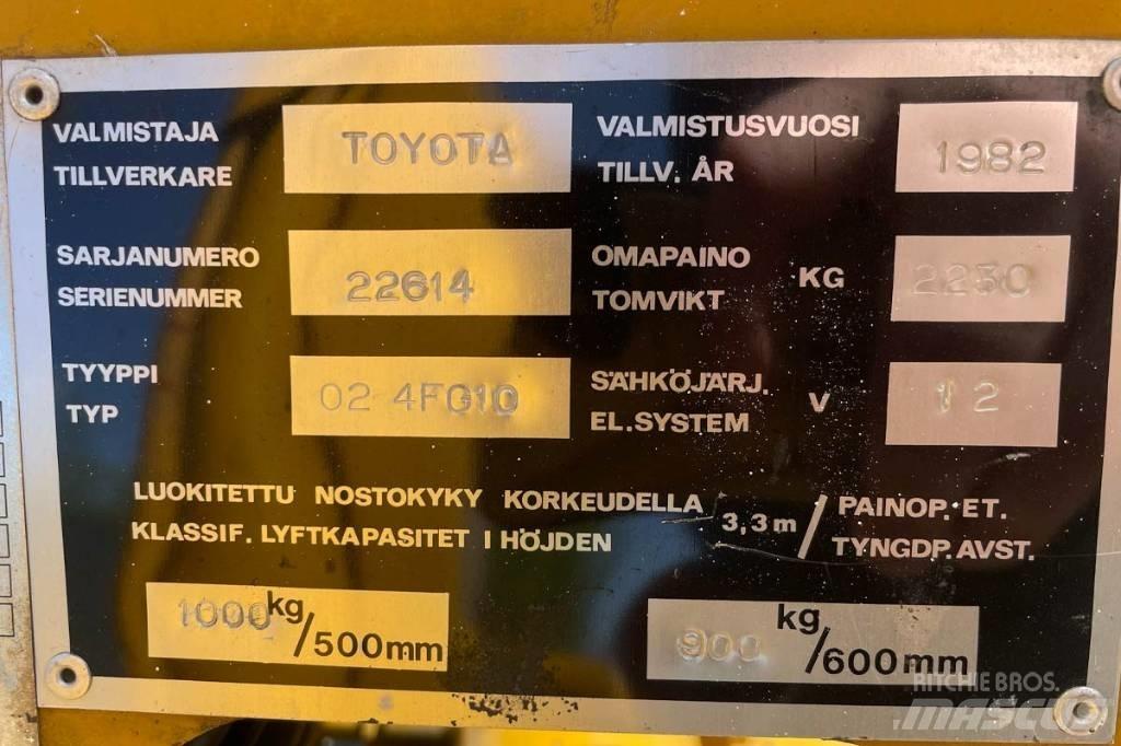 Toyota 02-4FG10 LPGフォークリフト
