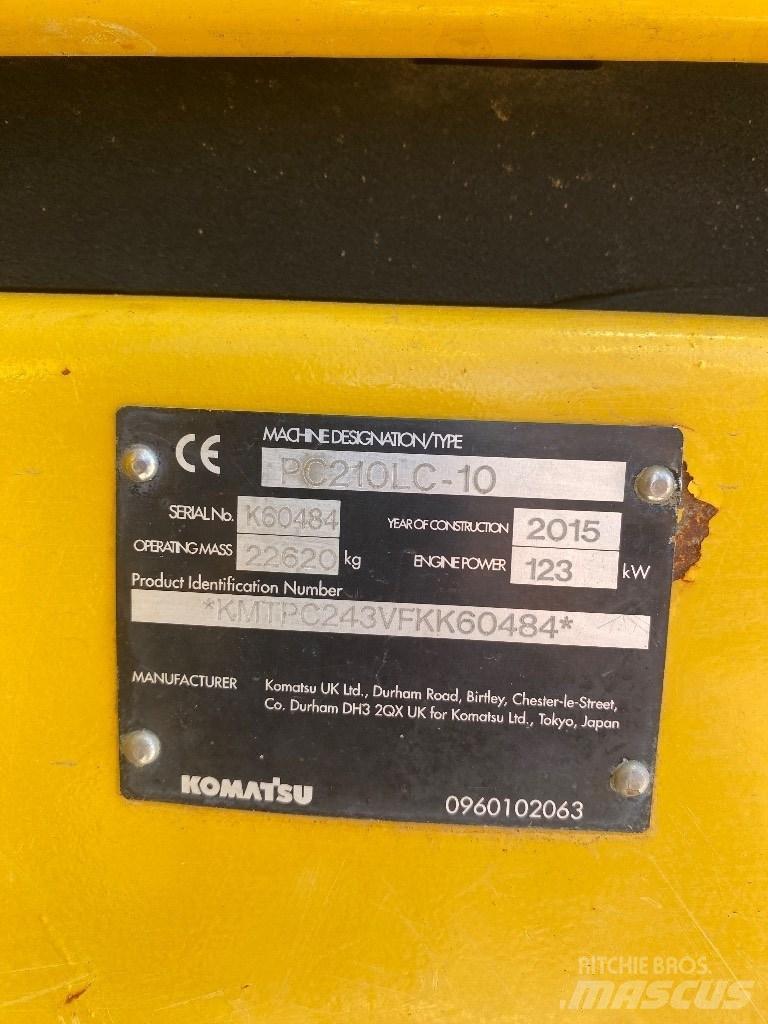 Komatsu PC 210 LC-10 大型油圧ショベル12t以上（パワーショベル・ユンボ）