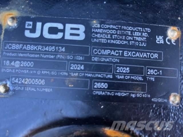 JCB 26C-1 ミニ油圧ショベル 7t以下（ミニユンボ・ミニディガー）