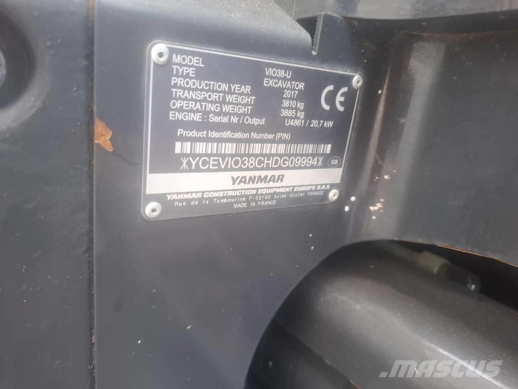 Yanmar Vio 38-U ミニ油圧ショベル 7t以下（ミニユンボ・ミニディガー）