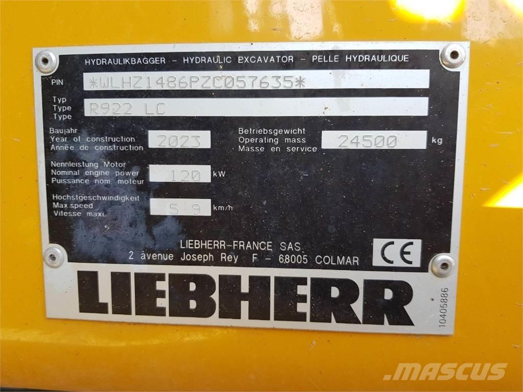 Liebherr R922 大型油圧ショベル12t以上（パワーショベル・ユンボ）