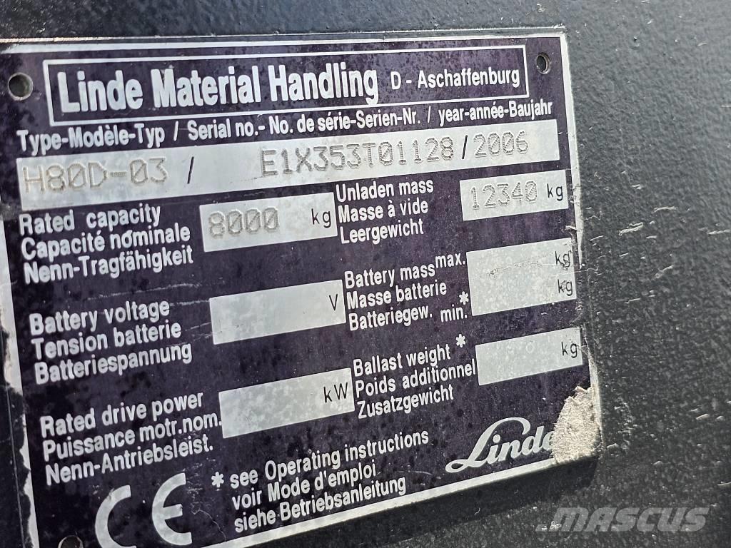 Linde H80D-03 ディーゼル・軽油