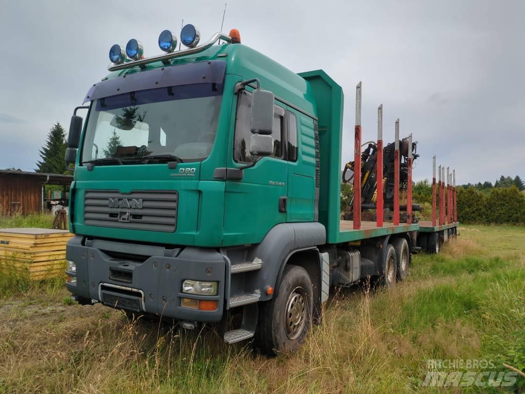 MAN TGA 33.430 木材トラック