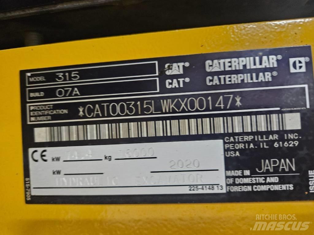 CAT 315 大型油圧ショベル12t以上（パワーショベル・ユンボ）