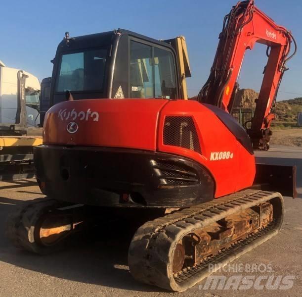 Kubota KX 080-4 中型油圧ショベル 7ｔ-12ｔ（ユンボ・パワーショベル・バックホー）