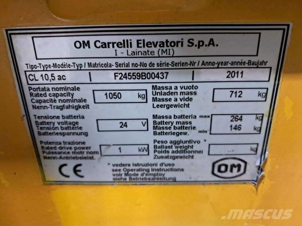 OM CL 10.5ac ウォーキンフォークリフト