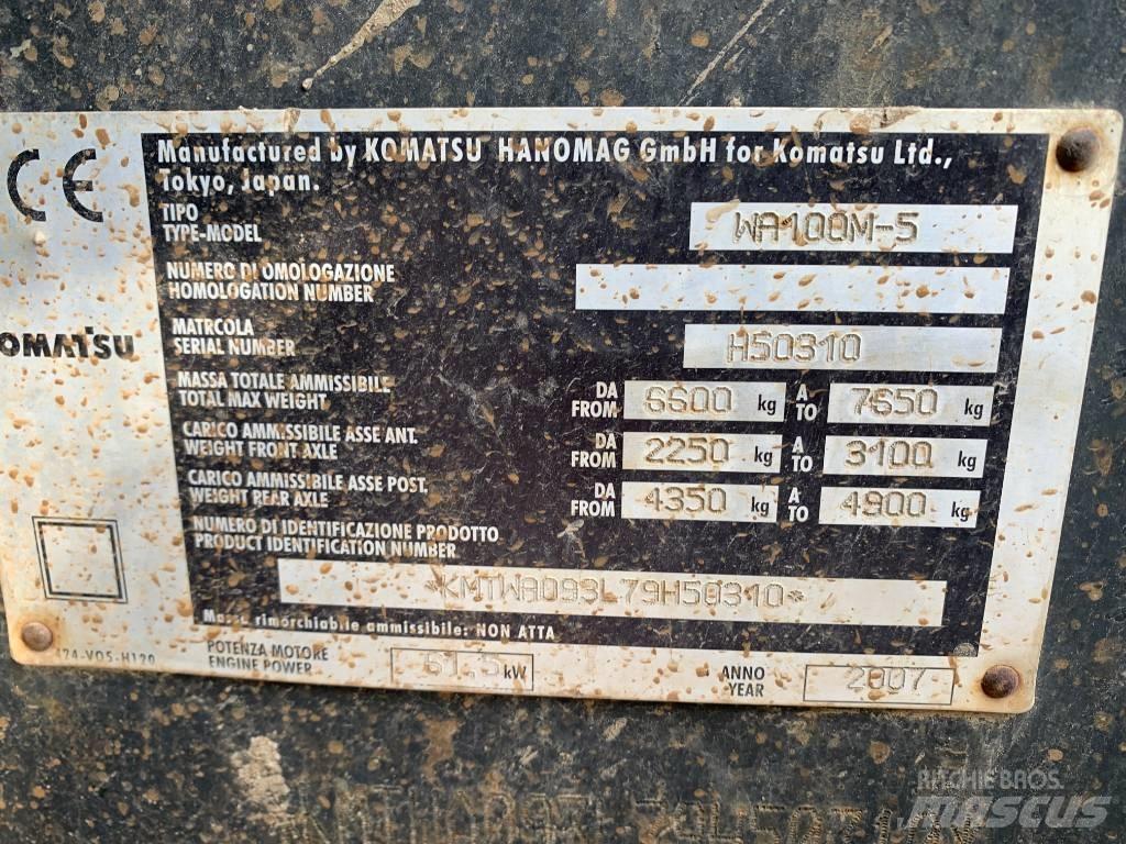 Komatsu WA 100 M-5 ホイールローダー・タイヤショベル