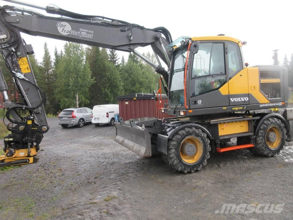 Volvo EW 160 E ホイール式油圧ショベル（パワーショベル・ユンボ・バックホー）