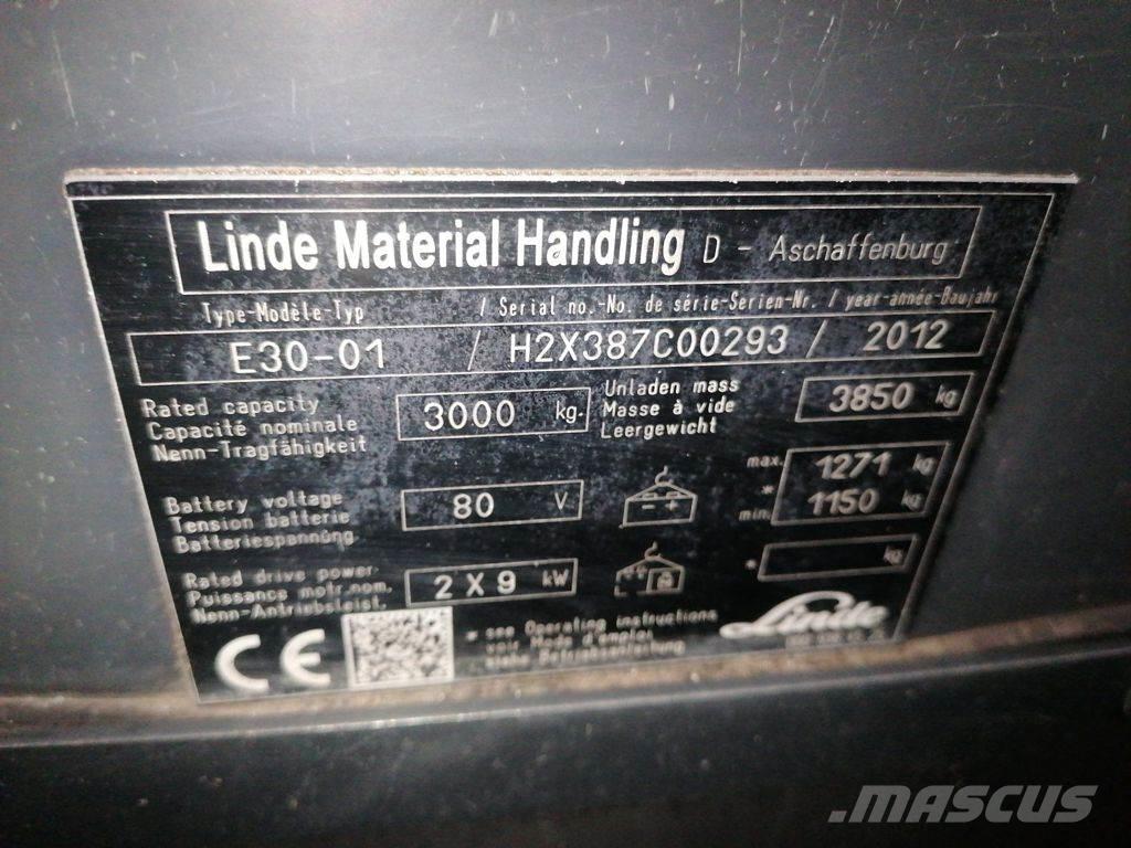 Linde E30-01 バッテリーフォークリフト
