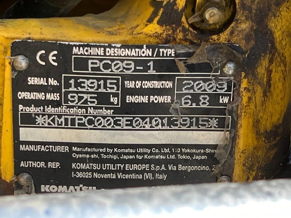 Komatsu PC 09-1 ミニ油圧ショベル 7t以下（ミニユンボ・ミニディガー）