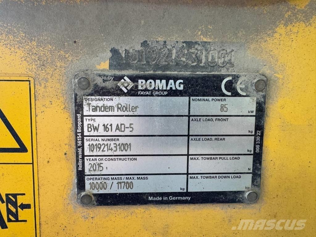 Bomag BW 161 AD-5 タンデムローラ