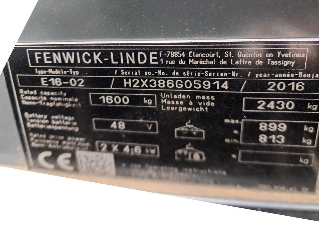 Linde E16-02 バッテリーフォークリフト