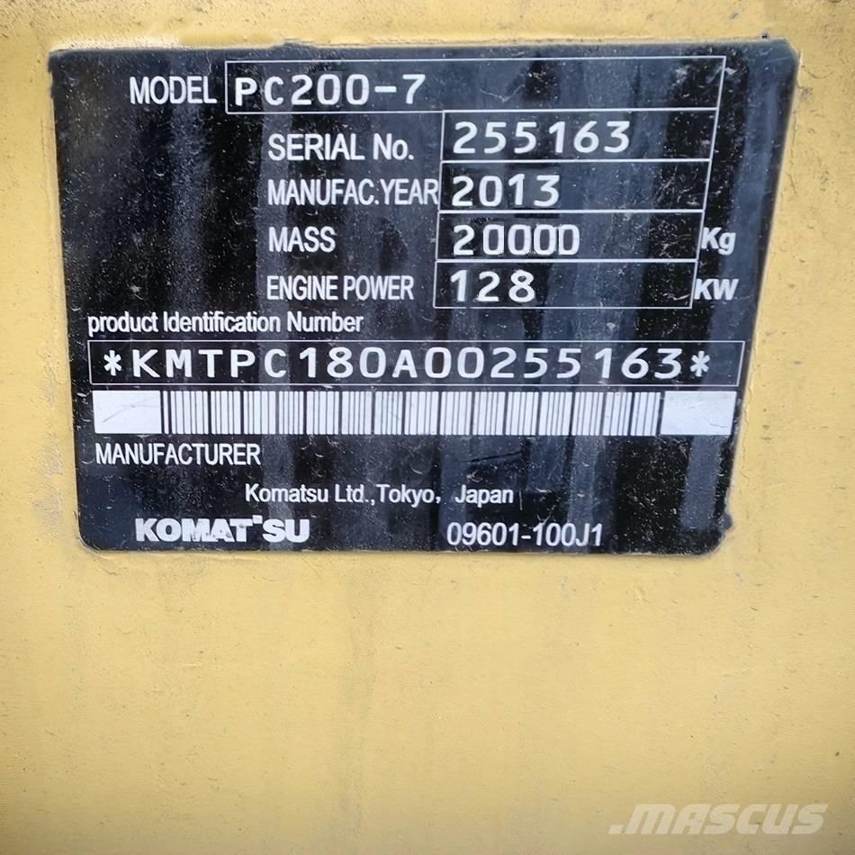 Komatsu pc200-7 大型油圧ショベル12t以上（パワーショベル・ユンボ）