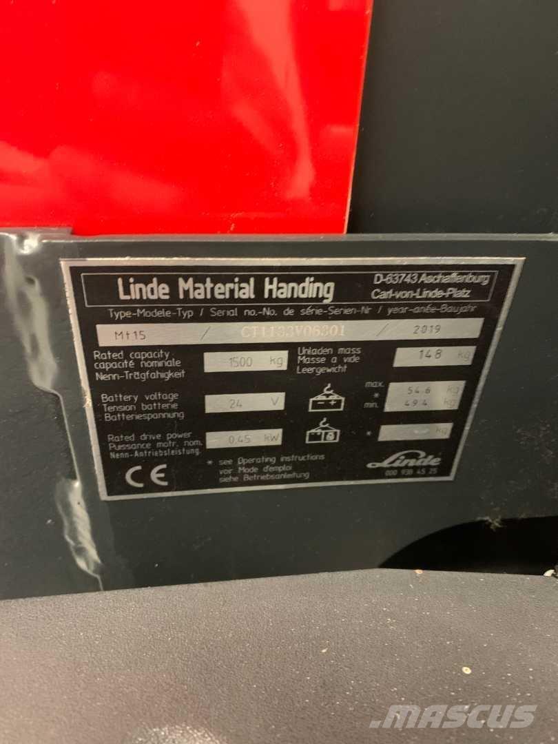 Linde MT15 ウォーキンフォークリフト