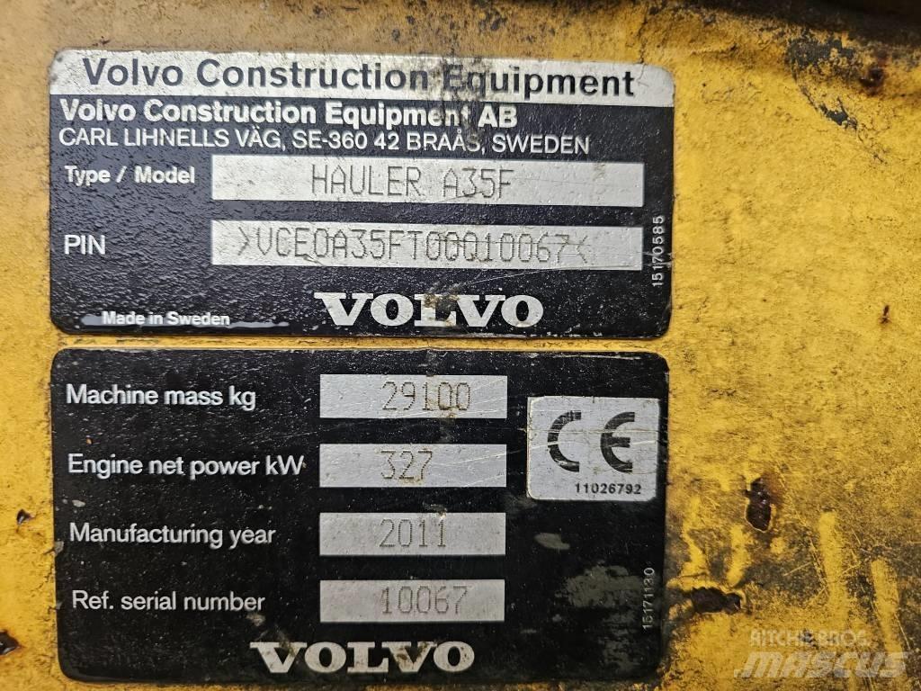 Volvo A 25 F アーティキュレート式ダンプトラック