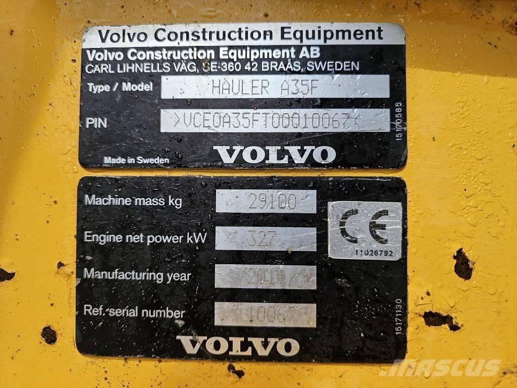Volvo A 35 F アーティキュレート式ダンプトラック