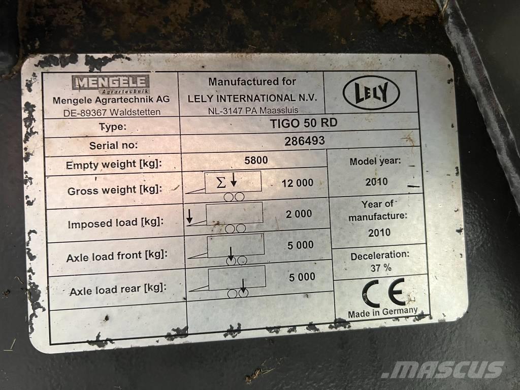 Lely Tigo 50 R D セルフローディングトレーラー