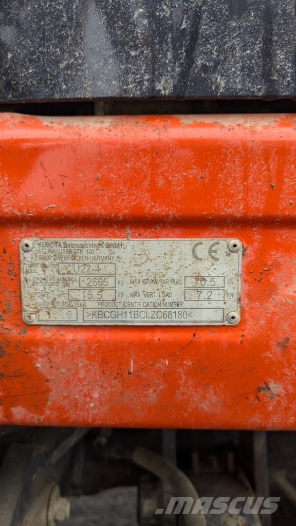 Kubota U 27-4 ミニ油圧ショベル 7t以下（ミニユンボ・ミニディガー）