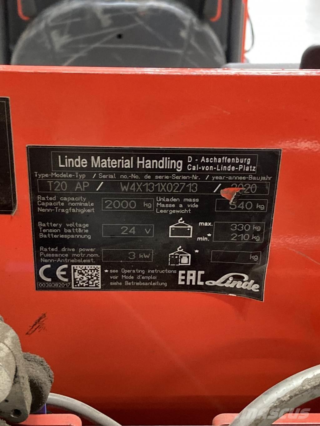 Linde T20AP kurz ローリフト