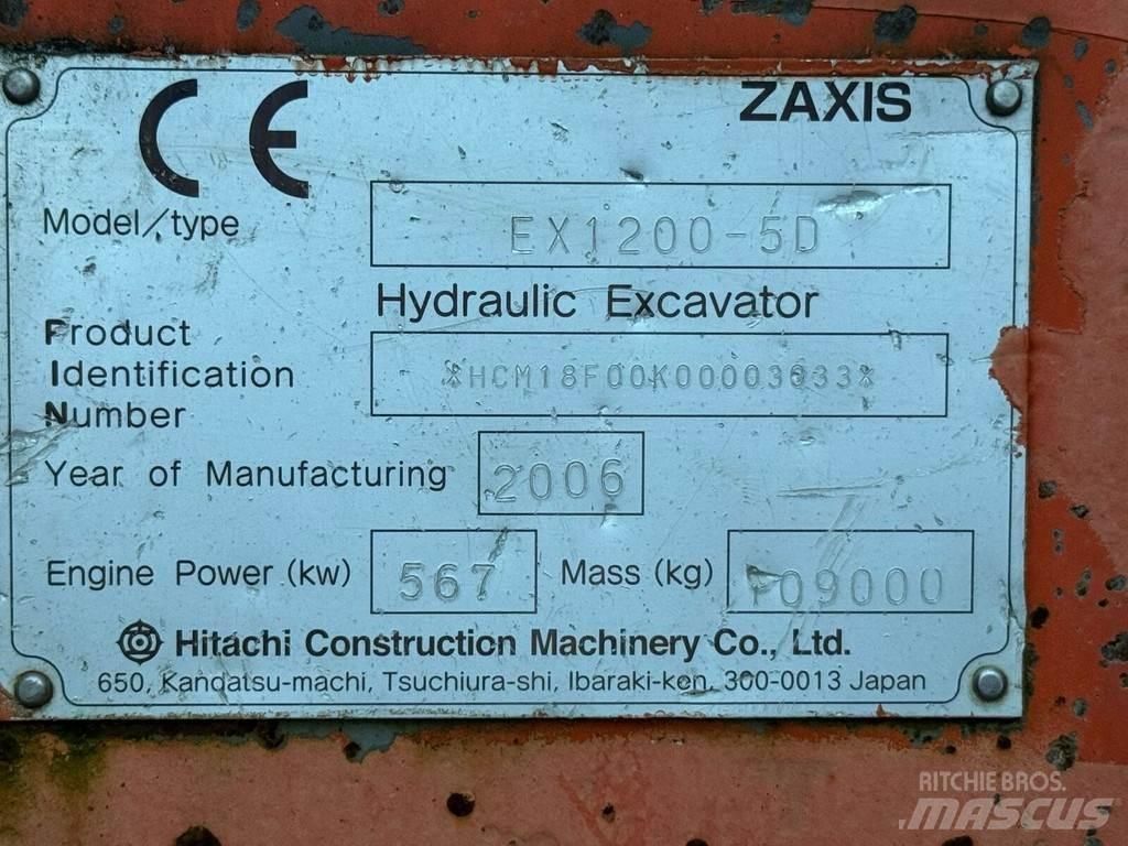 Hitachi EX1200-5D 大型油圧ショベル12t以上（パワーショベル・ユンボ）