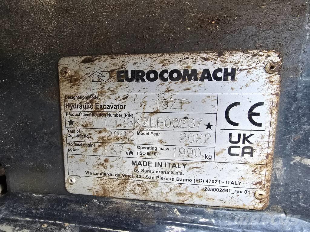Eurocomach 19 ZT ミニ油圧ショベル 7t以下（ミニユンボ・ミニディガー）