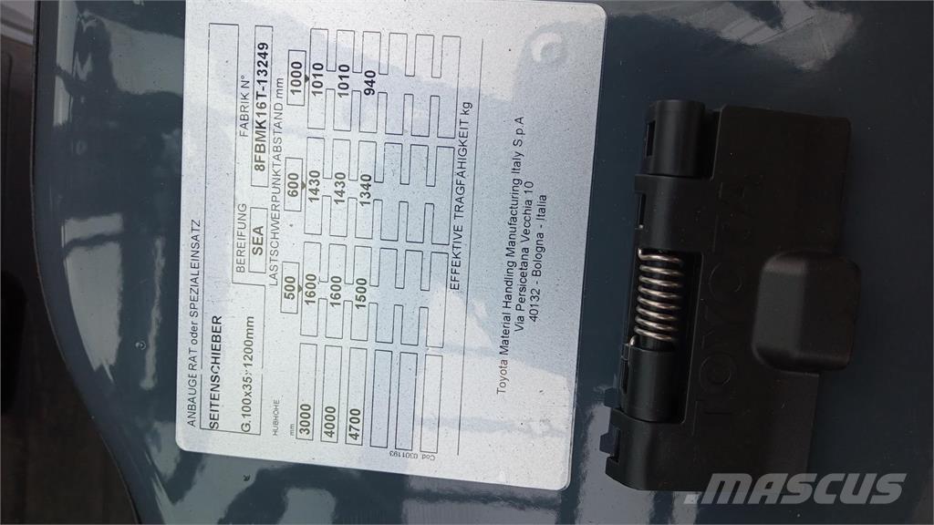 Toyota 8FBMK16T バッテリーフォークリフト