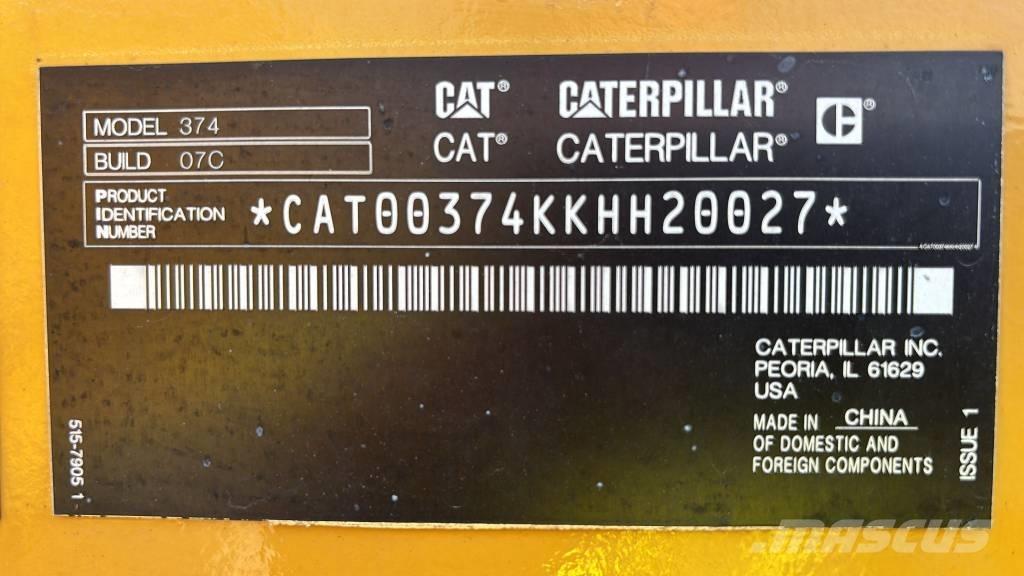 CAT 374 大型油圧ショベル12t以上（パワーショベル・ユンボ）