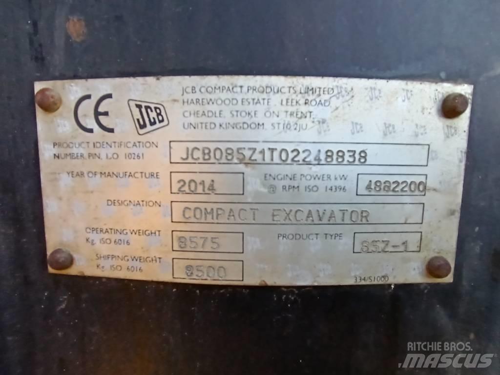 JCB 85 Z-1 中型油圧ショベル 7ｔ-12ｔ（ユンボ・パワーショベル・バックホー）