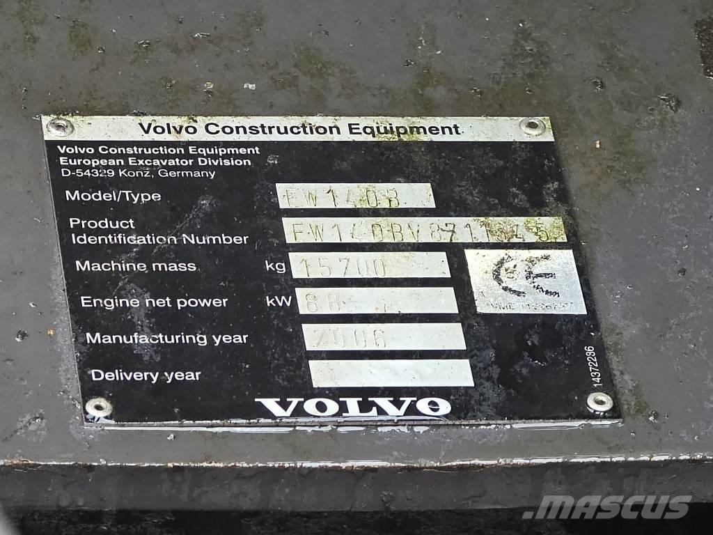 Volvo EW 140 B ホイール式油圧ショベル（パワーショベル・ユンボ・バックホー）