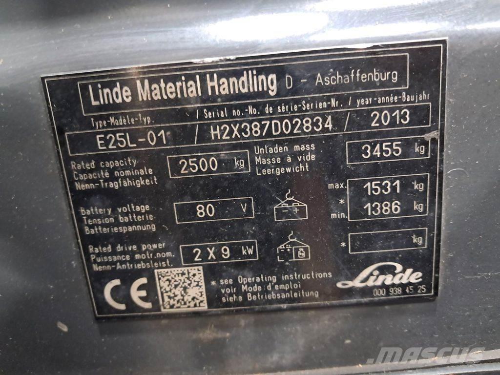 Linde E25L-01 バッテリーフォークリフト