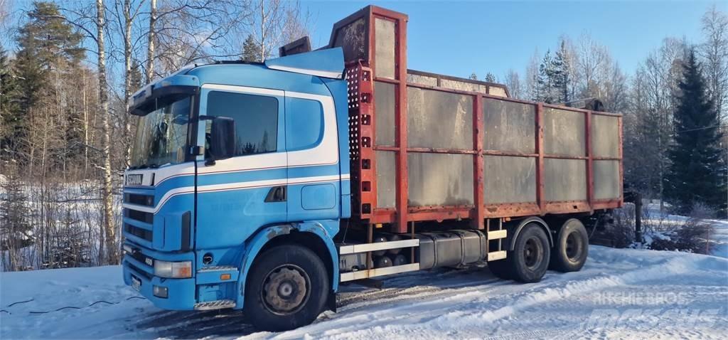 Scania 124 460 クレーントラック、ユニック車