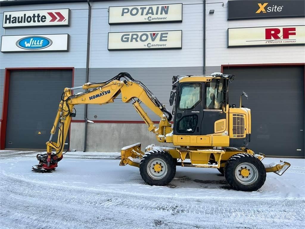 Komatsu PW118MR-8 ホイール式油圧ショベル（パワーショベル・ユンボ・バックホー）