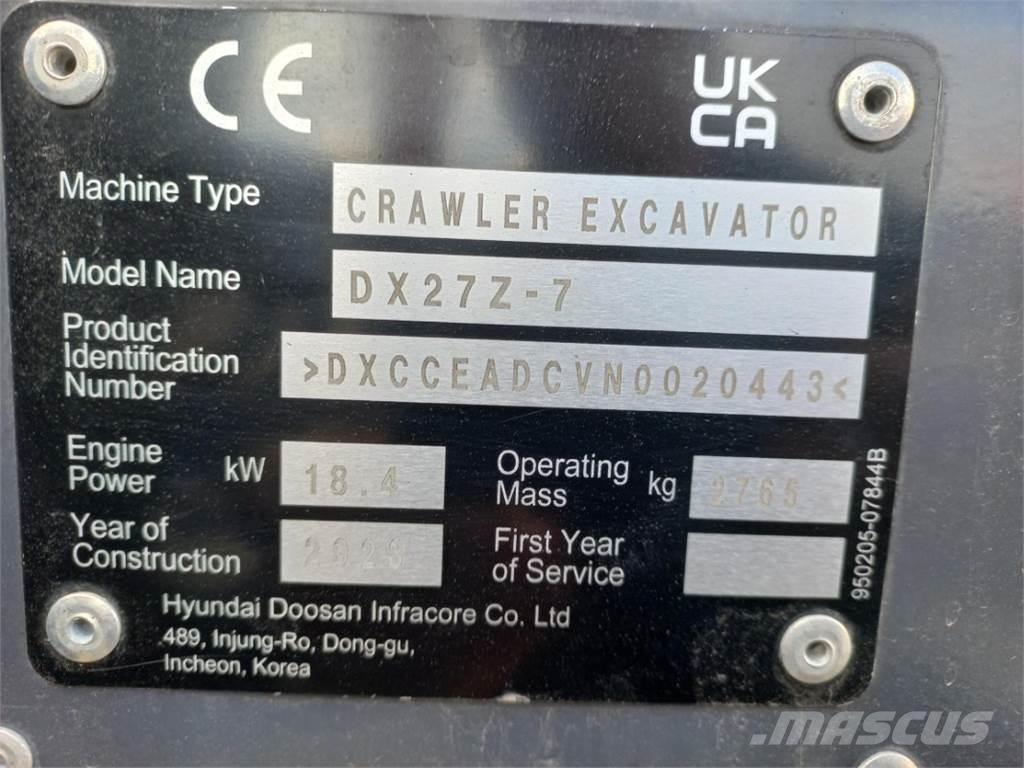 Develon DX27Z-7 農業機械 -　その他