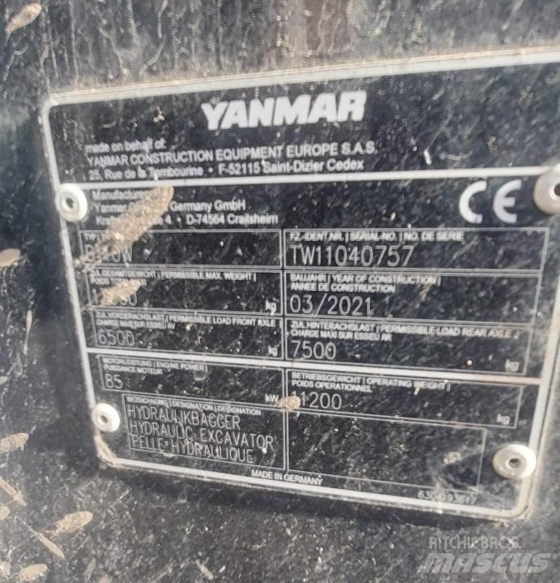 Yanmar B 110 W ホイール式油圧ショベル（パワーショベル・ユンボ・バックホー）