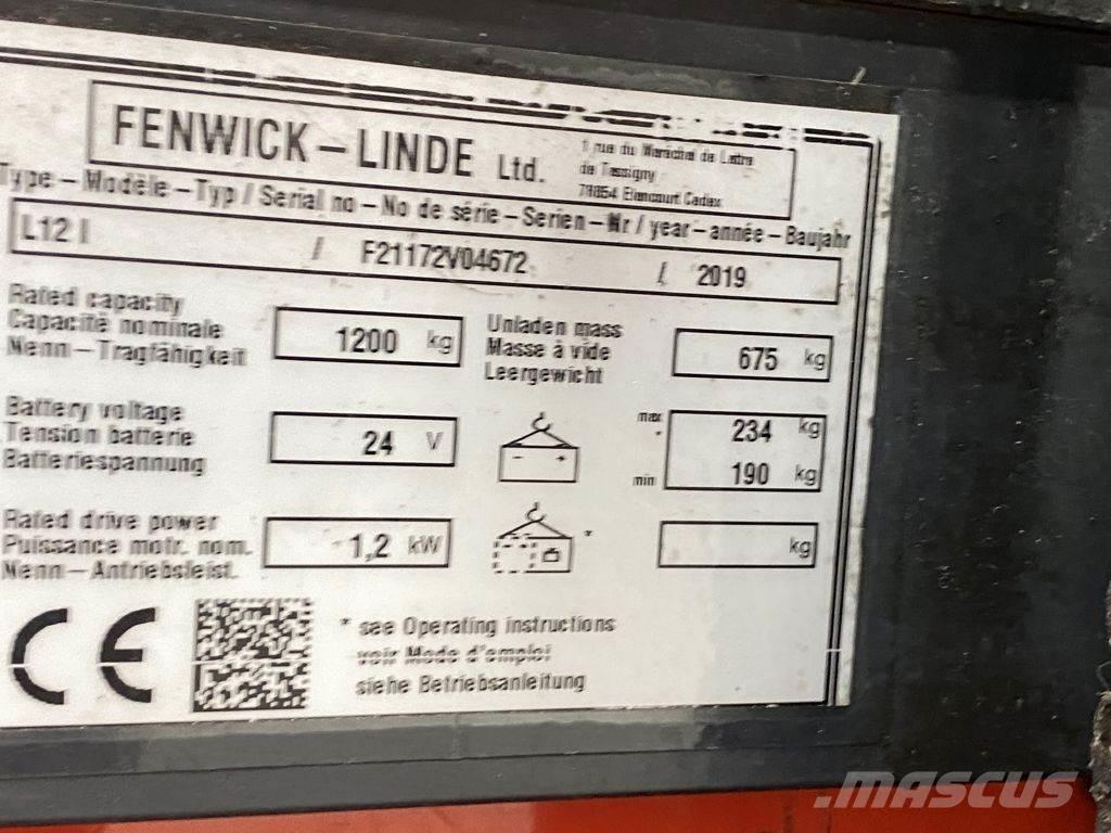 Linde L12 I ウォーキンフォークリフト