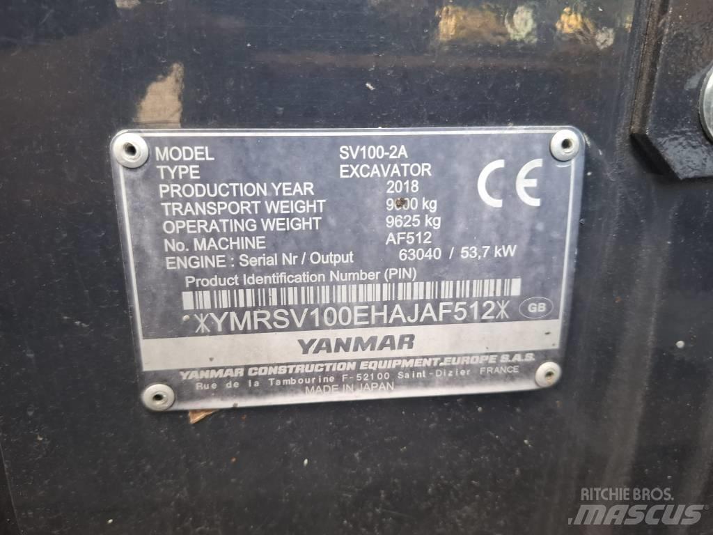 Yanmar SV 100-2A 中型油圧ショベル 7ｔ-12ｔ（ユンボ・パワーショベル・バックホー）