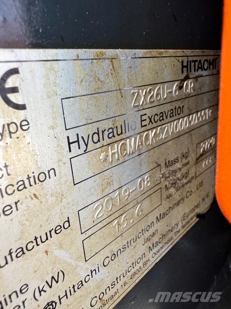 Hitachi 26U-6 CR ミニ油圧ショベル 7t以下（ミニユンボ・ミニディガー）